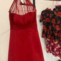 Червена рокля в размер S, снимка 5 - Рокли - 44357960