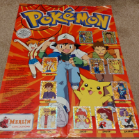 Огромен плакат албум Pokemon, Покемон, Nintendo, Merlin от 90-те години, снимка 1 - Колекции - 44926281
