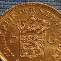 Рядка монета 5 гулдена 1912г. Нидерландия Вилхемина за КОЛЕКЦИОНЕРИ 34944, снимка 3 - Нумизматика и бонистика - 42682515