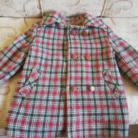 Детско топло карирано палто, снимка 2 - Детски якета и елеци - 31281402