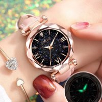 Нов дамски часовник с нежно розова кожена каишка, снимка 1 - Дамски - 42178388