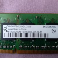 RAM за лаптоп - 512MB 2Rx16 PC2-5300S-555-12 , снимка 1 - RAM памет - 30019281