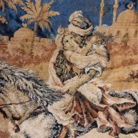Античен плюшен килим, Османски Мотиви-Персия, снимка 6 - Антикварни и старинни предмети - 39568997