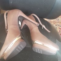 Като нови!Високи обувки 👡в кафяв цвят, снимка 5 - Дамски обувки на ток - 42310669