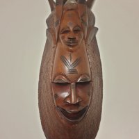 Дървена маска ръчна изработка, снимка 3 - Други ценни предмети - 39962420