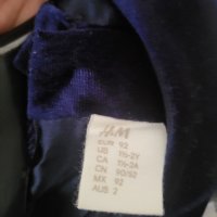 Синя рокля от H&M размер 92, снимка 3 - Бебешки рокли - 42174785