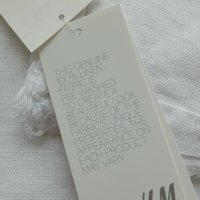 H&M Нови калъфки 100% лен бели, 2 бр., снимка 2 - Възглавници - 35070345