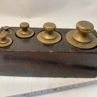 Стари аптекарски бронзови теглилки, снимка 2 - Антикварни и старинни предмети - 42846438
