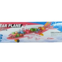 Музикална играчка Светещ самолет с движещи се зъбни колелца, снимка 1 - Влакчета, самолети, хеликоптери - 42622900