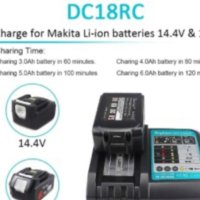 Makita 14,4 V - 18 V Li-Ion DC18RC резервно зарядно устройство за батерии Makita, снимка 5 - Винтоверти - 44242439