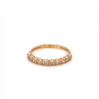 Златен дамски пръстен 1,74гр. размер:55 14кр. проба:585 модел:17646-4, снимка 1 - Пръстени - 42181880