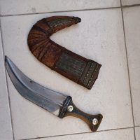 Стара арабска кама с кания.. нож щик каракулак меч сабя , снимка 1 - Антикварни и старинни предмети - 42766702