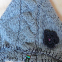 Лилава плетена шапка, снимка 1 - Шапки, шалове и ръкавици - 36444247