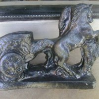 Статуетка на римска колесница с два коня, снимка 5 - Статуетки - 37153685