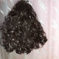 Опашка екстейшан / перука /тъмно кафяво до черна на масури , снимка 3 - Аксесоари за коса - 31790146