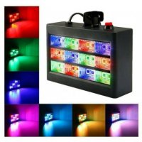 Цветна RGB Блиц LED room Strobe 12, стробоскоп диско лампа, снимка 1 - Друга електроника - 30144922