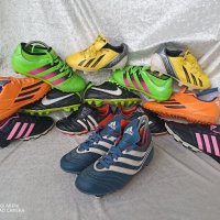 adidas® original, КАТО НОВИ, N- 33 - 34, сини футболни обувки бутонки, калеври,вратарски бутонки, GO, снимка 2 - Детски маратонки - 39723760