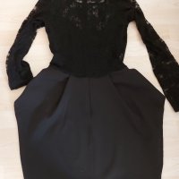 Стилна дамска черна рокля с дантелен гръб и дантелени ръкави, снимка 9 - Рокли - 23186607