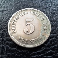 Стара монета 5 пфенига 1903 г.буква А - Германия- рядка,121 годишна !, снимка 9 - Нумизматика и бонистика - 39740302
