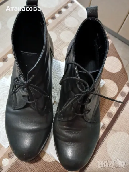 Дамски боти на платформа-естествена кожа , снимка 1