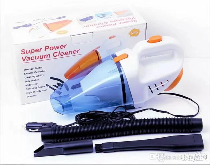 Преносима мини автомобилна прахосмукачка за сухо и мокро почистване, снимка 1