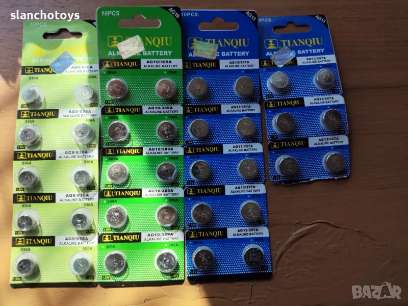 Батерия копче,10бр.на листче, снимка 1