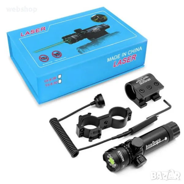 Лазерен Прицел за пистолет или пушка , USB зареждане, до 2000 метра, снимка 1