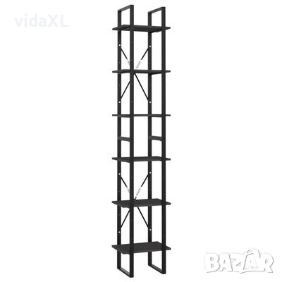 vidaXL 6-етажна библиотека, сива, 40x30x210 см, ПДЧ（SKU:806499, снимка 1