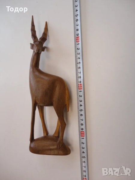 Дървена фигура пластика антилопа газела , снимка 1