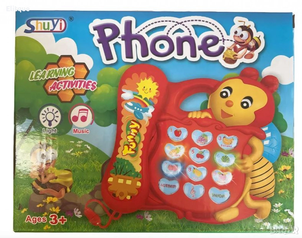 Интерактивна играчка „Музикален телефон Пчела“ – Образователно забавление за деца, снимка 1