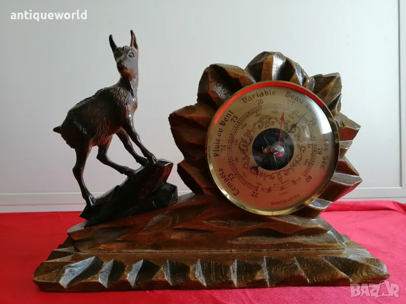 Рядък Стар Немски ШВАРЦВАЛД  Барометър, снимка 1