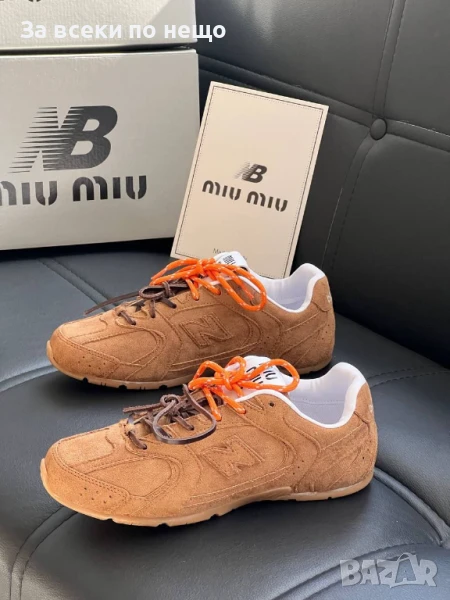 Miu Miu Дамски Кафеви Маратонки👟Дамски Спортни Обувки Миу Миу Код E753, снимка 1