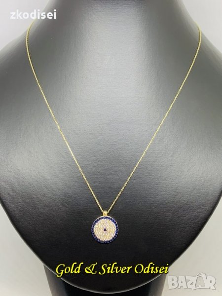 НОВ ЗЛАТЕН СИНДЖИР С МЕДАЛЬОН 3,02ГР. 42СМ. 14КР. ПРОБА:585, снимка 1