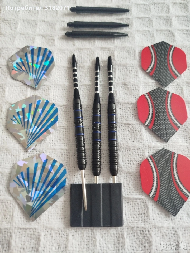 90% tungsten,22гр. професионални стрели за дартс, снимка 1