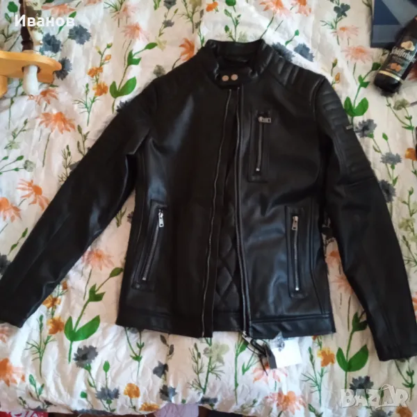 Кожено яке, добра имитация на естествена кожа, размер S, снимка 1