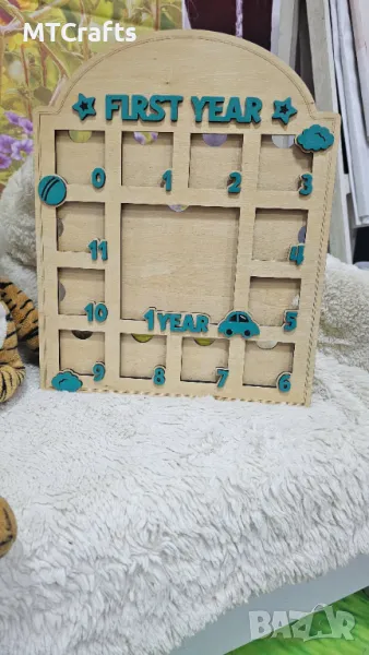Дървен календар за първата година, снимка 1