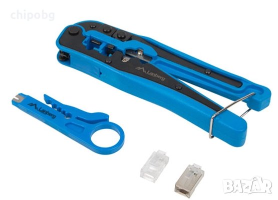 Инструмент, Lanberg crimping toolkit with RJ45 connectors RJ45 shielded and unshielded, снимка 1