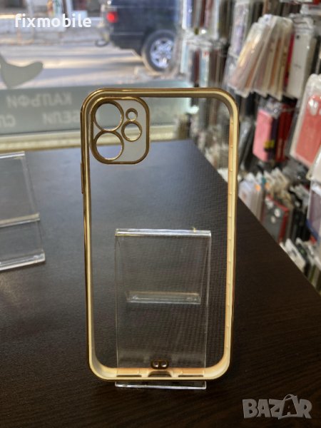 Apple iPhone 11 Прозрачен кейс с кант, снимка 1