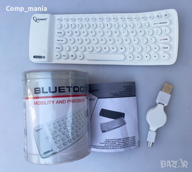 Нова клавиатура GEMBIRD KB-BTF1-W с Bluetooth, снимка 1