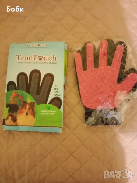 Масажираща ръкавица за обиране на косми от домашни любимци, снимка 1