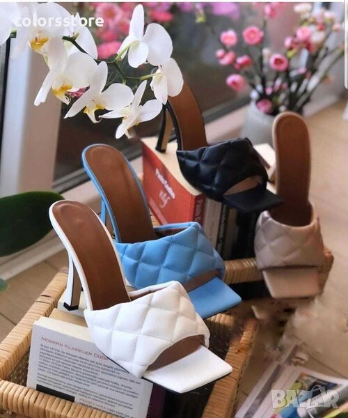 Чехли на ток - бели - 340, снимка 1