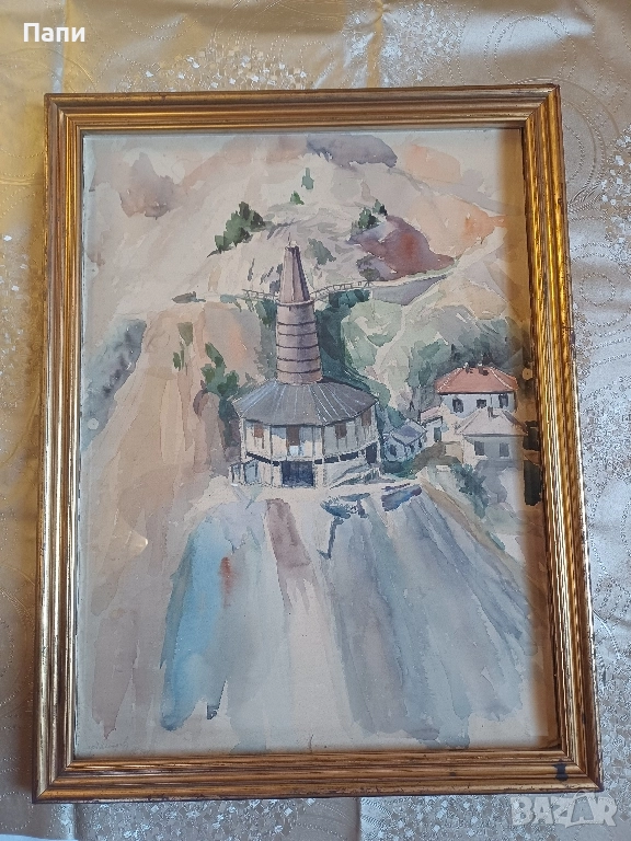 Акварел на Йордан Петров,картина от 1938 г., снимка 1