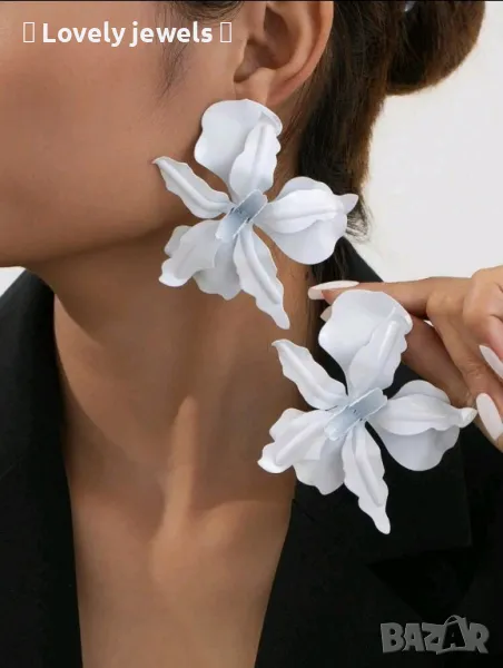 Красиви бели орхидеи обици , снимка 1