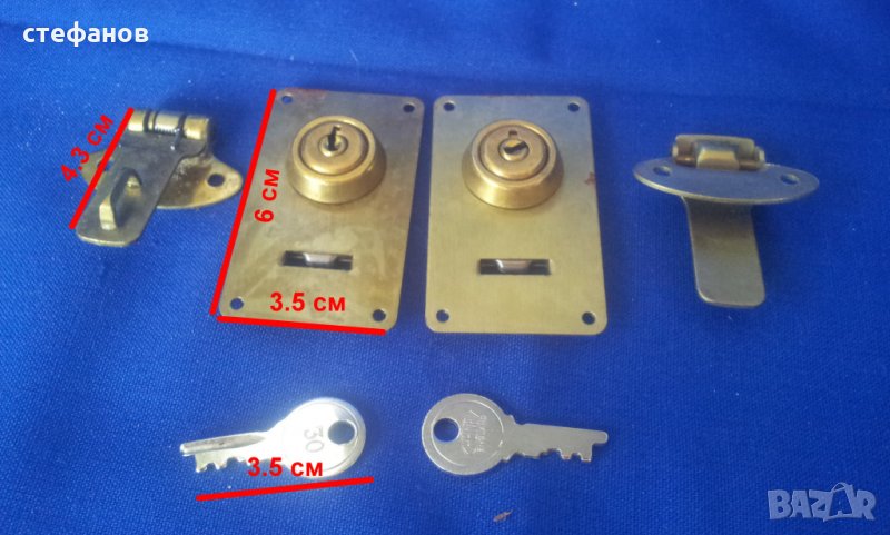 Винтидж ключалки за куфар нови английски  CHENEY england, снимка 1
