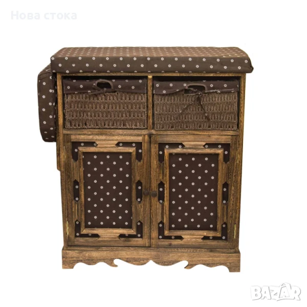 Шкаф с дъска за гладене, кафяв цвят, 72*31*86 см, снимка 1