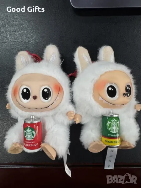 Labubu плюшена играчка Ключодържател Starbucks, Лабубу Старбъкс 17см, снимка 1