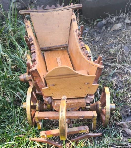 Винтидж дървена каруца , снимка 1