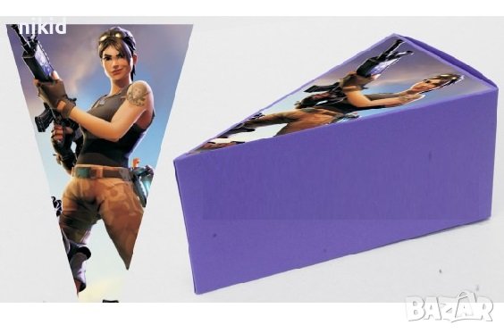 Фортнайт  Fortnite Кутии кутийки за картонена торта кутия парче за подарък рожден, снимка 1