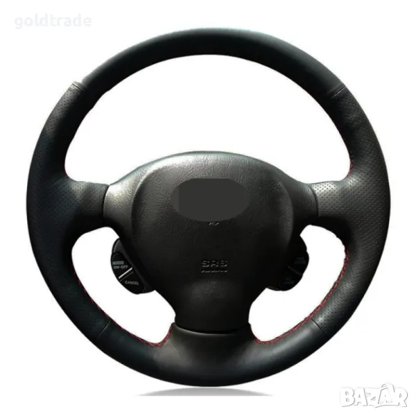 Кожен протектор калъф за волан на Hyundai Santa Fe gen 1, снимка 1