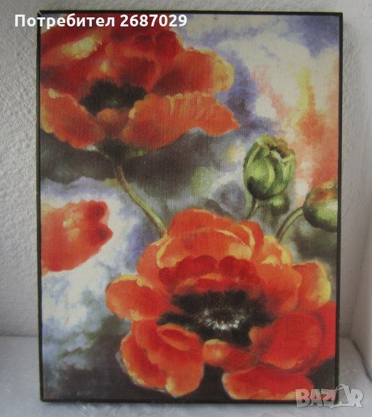 Картини, картина, мак, Много красиви макове, цветя, платно, ярки цветове , снимка 1